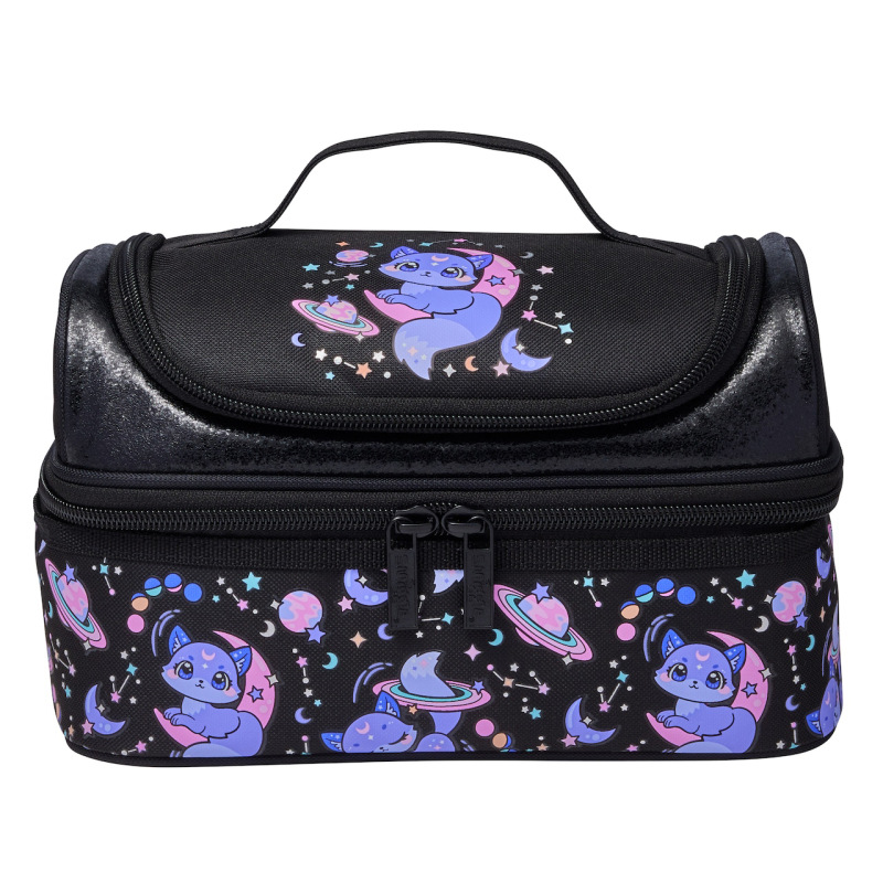 Bolsa de comida de doble capa Black Moon Cat