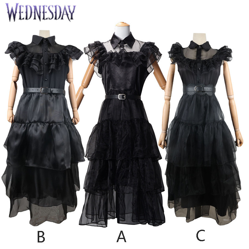 Wednesday Adams Family Same Style cos Ball Wednesday Black Dress Party Dress cos Dress
