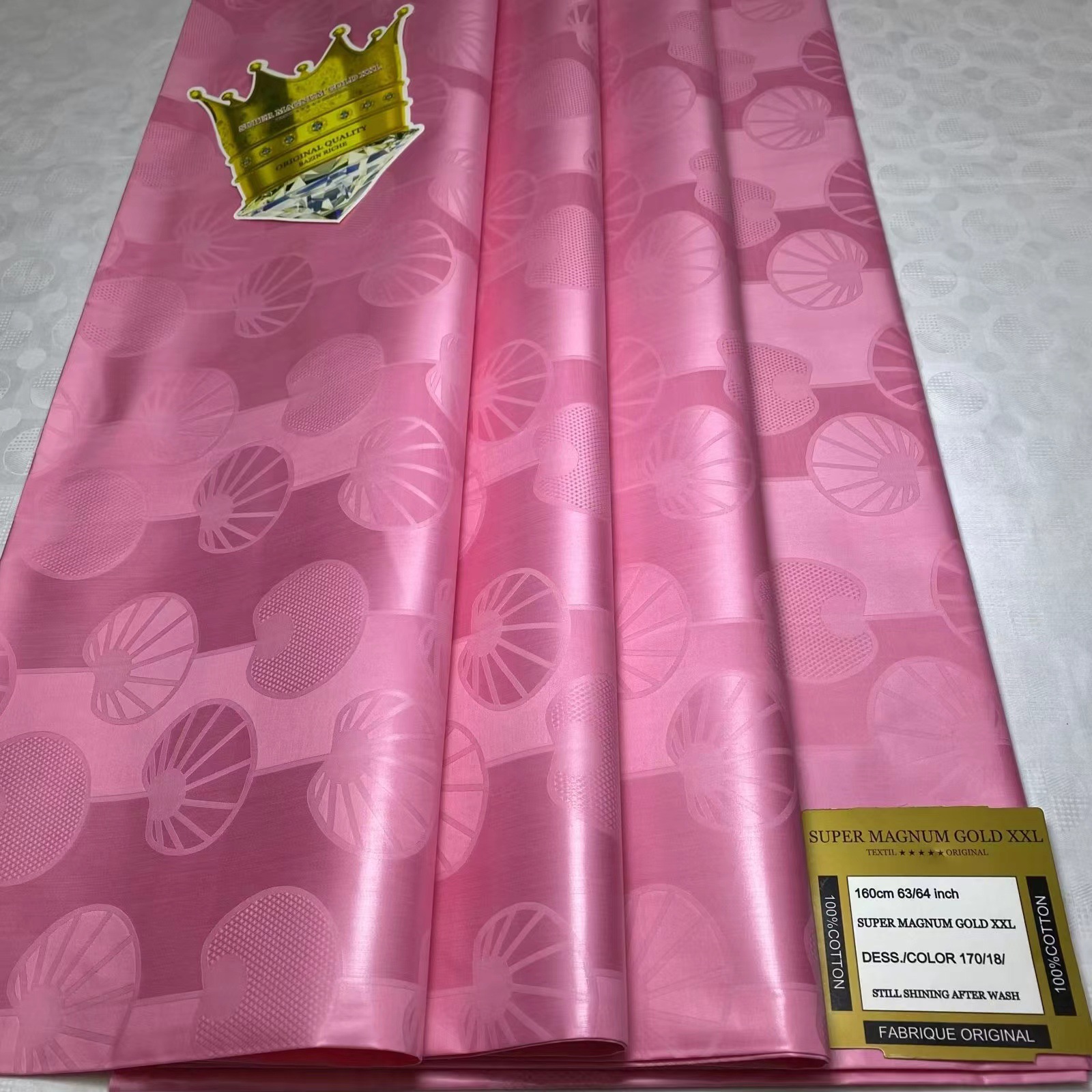 100%棉Bazin Riche  High Quality African Fabric 非洲提花巴赞