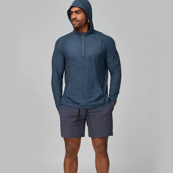 Cross-Border Men's Quick-Drying Fitness New Running Training Hooded Long-Sleeved Skin-Friendly Outdoor Hiking Jacket 1173-2