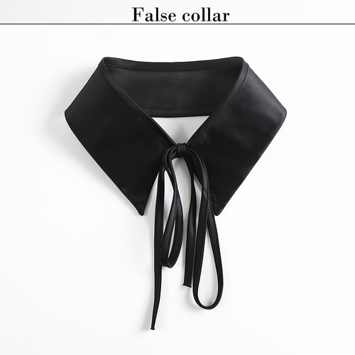 Fake collar for women, versatile and fashionable decoration, fake collar for spring and autumn, soft light, multifunctional lace-up, pointed collar, small single collar, and sweater