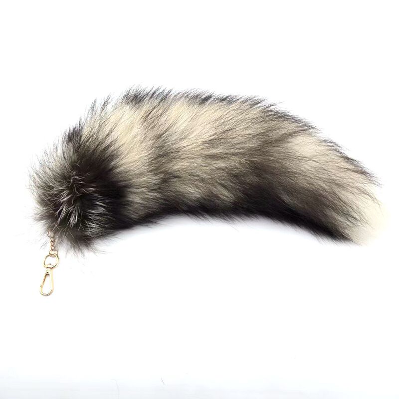 本物の毛皮のバッグの部品のキツネのしっぽの毛の掛け物の玄狐のショーの道具の映画とテレビの自動車の車はキーホルダーを掛けます。|undefined