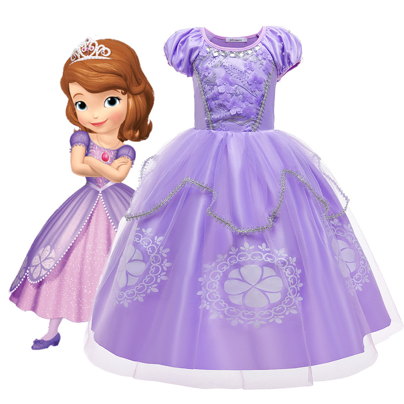 Los niños Sophie princesa vestido Halloween traje de niña pequeña princesa Sofía vestido de comercio exterior ropa infantil vestido de los niños