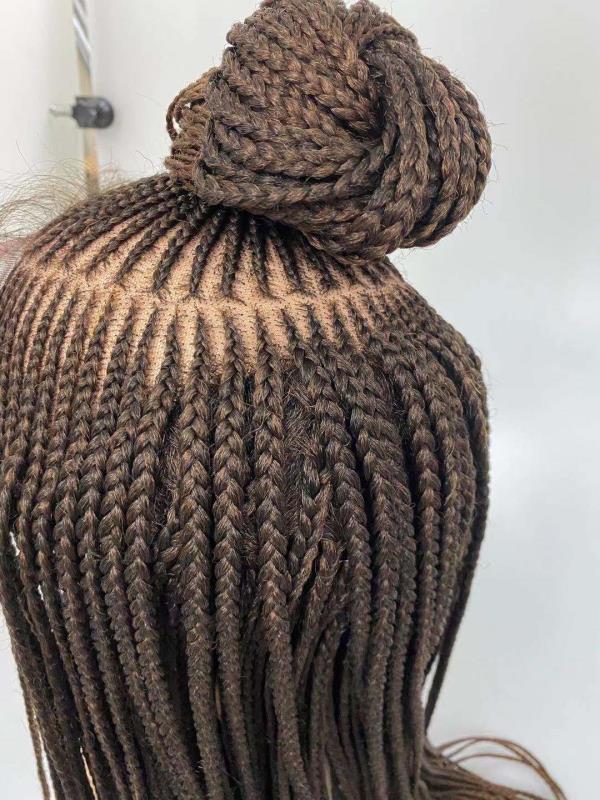 Pelucas de encaje delantera cuatro trenzas de hueso de pescado trenzas de seda japonesa trenzada pelucas de encaje 4 platLW0423