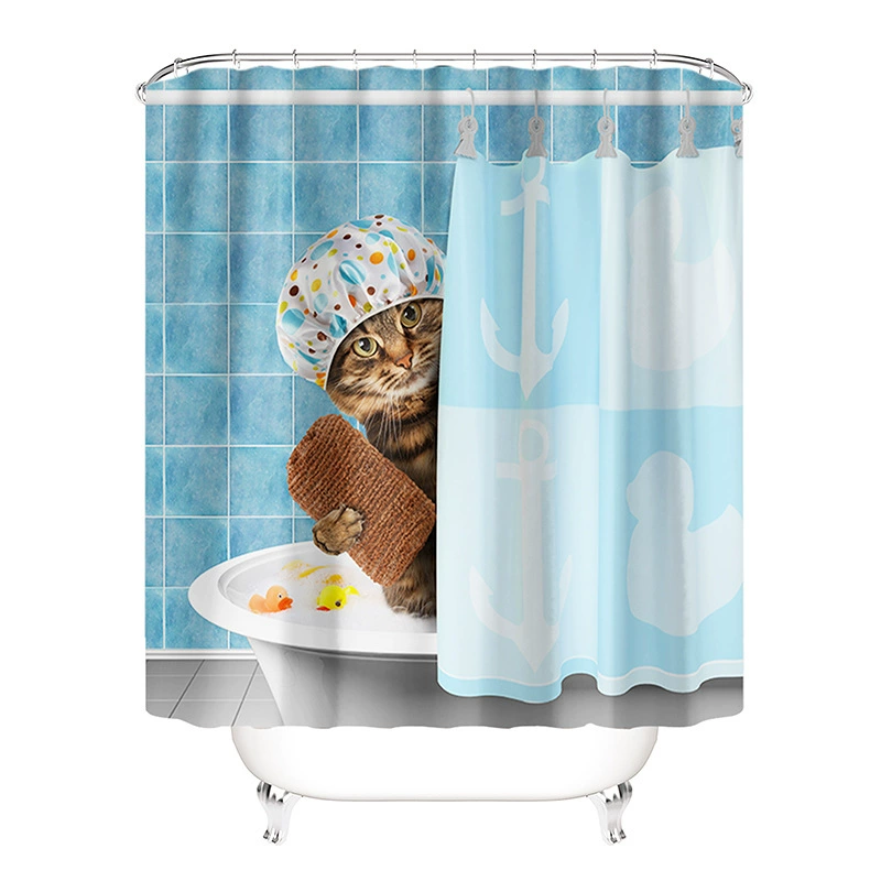 Digital curtain, carpet, set, toilet, dinosaur, wholesale, polyester, 4 piece set, 3 piece set
