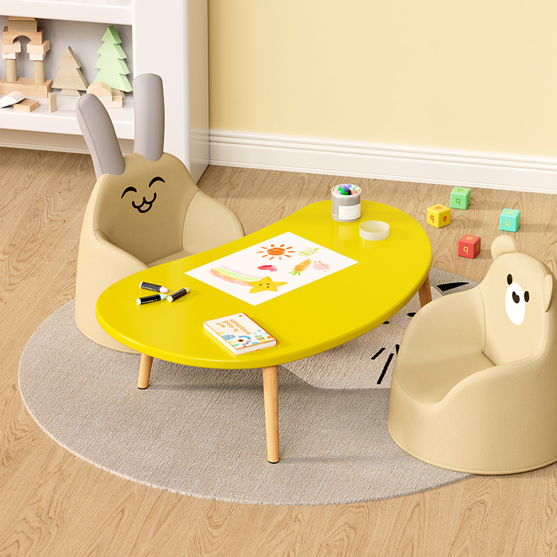 Children's Study Table, Baby Toy Table, Home Writing Table and Chair, Kindergarten Student Eating Early Education Small Table Desk