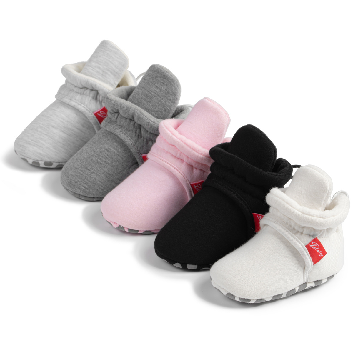 Cross-Border Popular Baby Cotton Shoes 0-1 Years Old Baby Soft-Soled Toddler Shoes Warm Shoes Kidsren's Non-Falling Shoes Babyshoes
