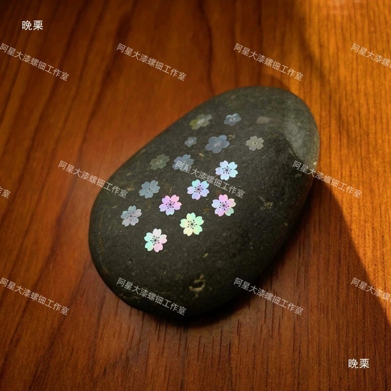 Cherry blossom mother-of-pearl piece white butterfly shell piece mother-of-pearl piece large lacquer lacquer painting lacquer art inlay material mother-of-pearl flower