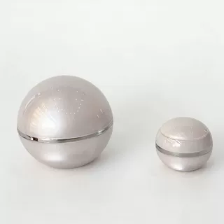 现货5g15g20g30g珠光白球形瓶修复霜粉霜防晒霜小样试用装空容器