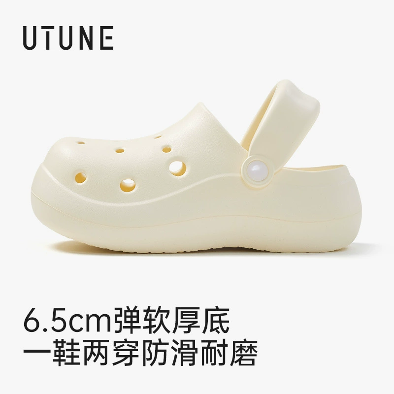 Женские сабо на толстой подошве с противоскользящими и антибактериальными свойствами, новые летние уличные офисные сандалии и пляжная обувь.