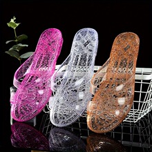 W 71538 Crystal flat anti-slip home sandals ˮ��ƽ�׷����Ӽ�