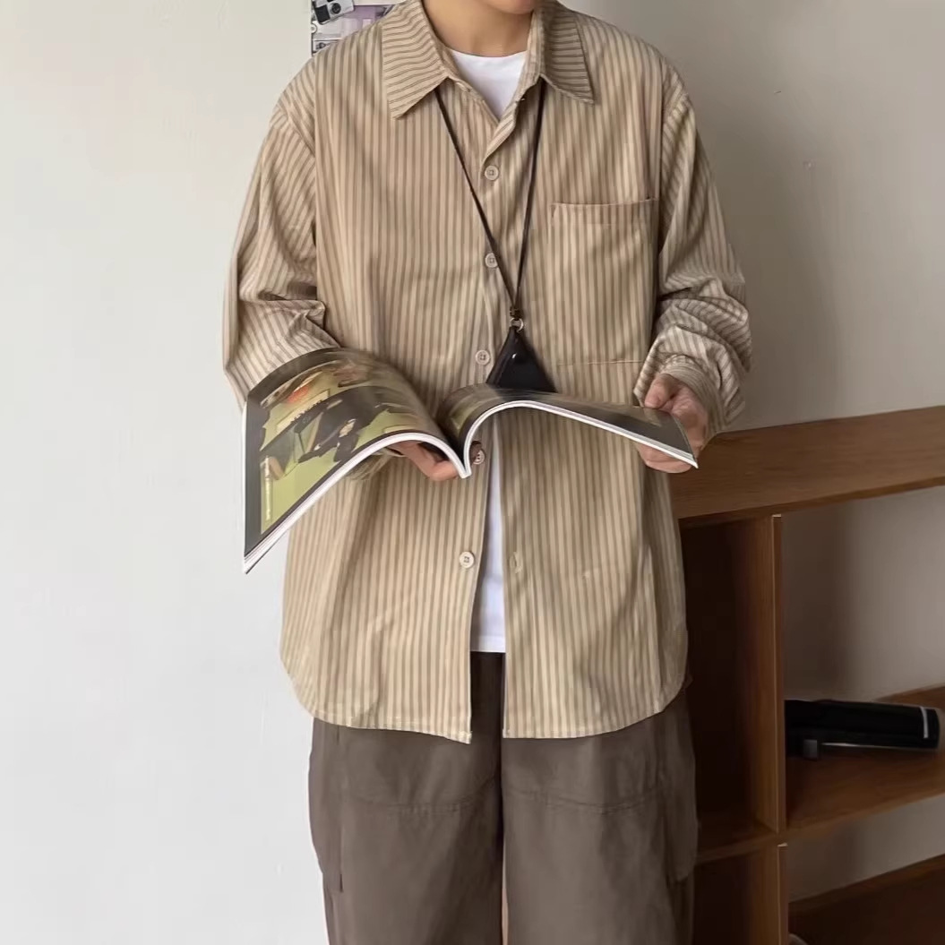 Autumn Japanese retro trend shirt