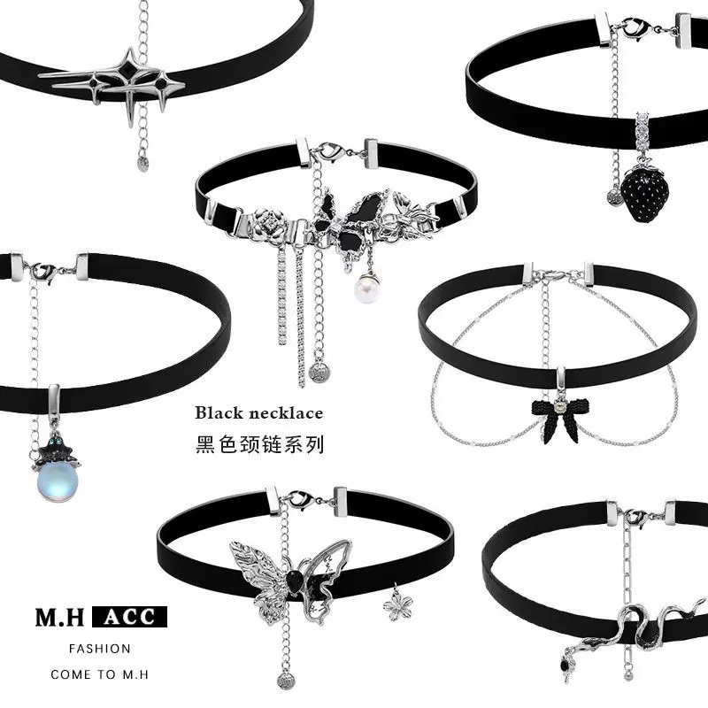 黑色嘻哈朋克风项圈choker高级感复古皮革颈链原创小众设计项饰女