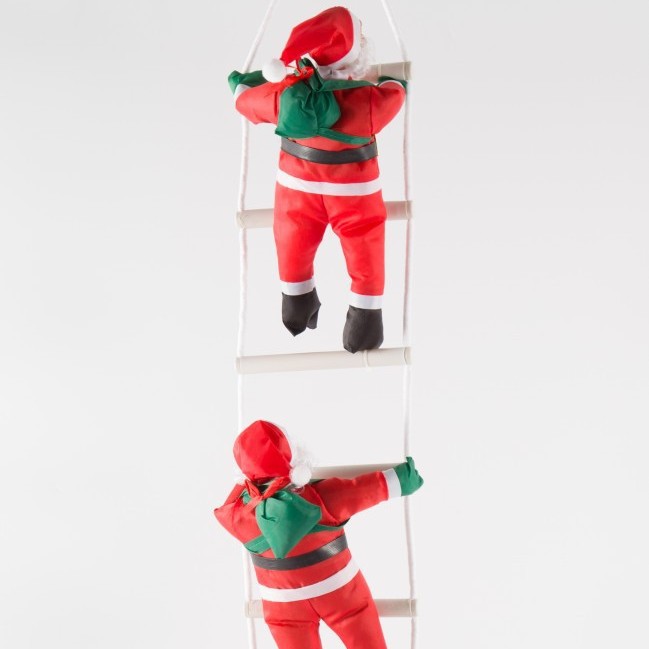 Navidad decoraciones 25cm2 persona escalera Santa Claus colgante Santa Claus muñeca ventas directas de la fábrica