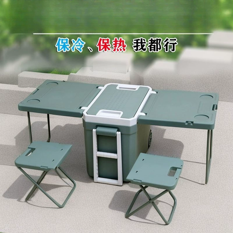 6-32-85L штанга инкубатор ведро со льдом складной Портативный открытый кемпинг холодильник для пищевых продуктов консервации pu рефрижератор