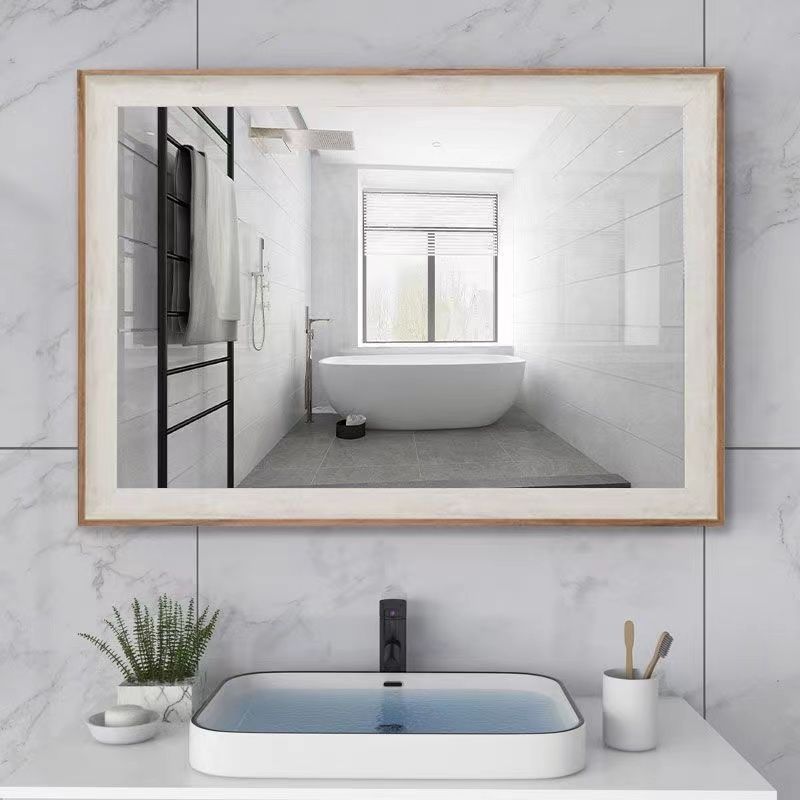 Bathroom Mirror, Bathroom Mirror, Wall-Mounted Bathroom Mirror, Makeup Mirror, American Wash Mirror, Anti-Fog and Explosion-Proof Mirror