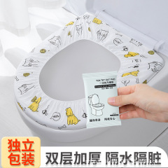 厚みのある防水二層便座、使い捨ての拡大妊婦用便座カバー、個別包装、プリントされたポータブルトイレ