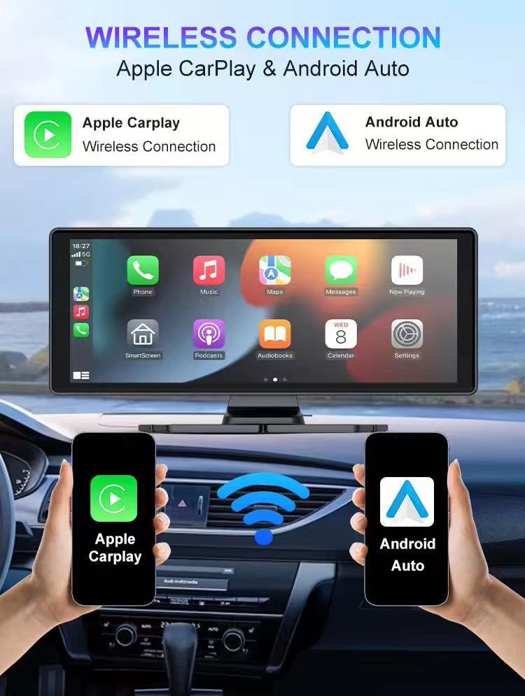 Cross-Border Carplay Driving Recorder Hd 4K Front and Rear Dual Recording Wifi Navigator Center Console Reversing Image
