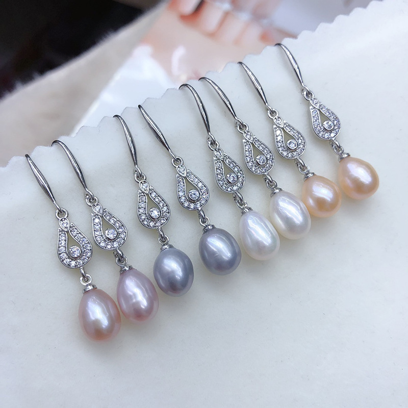 Vintage fashion earrings pearl ear hook new fashion earrings women's winter earrings temperament goddess fan earrings wholesale