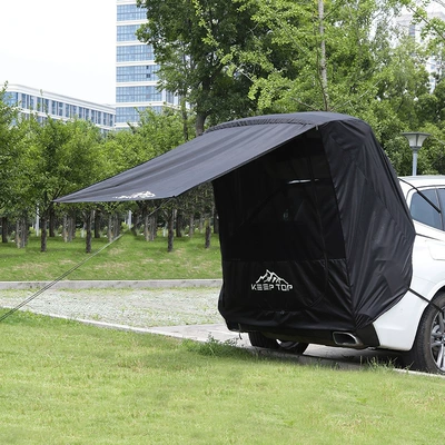 Car Trunk Tent Outdoor Avtomobil dam çadırları - black-basic-model-without-support-pole-4