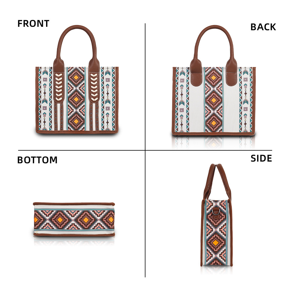 Bag Sets, Handbag Bags Type Daily Occasion Women's Medium Canvas Stripe Vintage Style Square Zipper Bag Sets Handbag