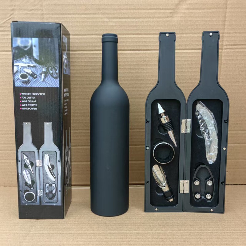 クリエイティブギフトボックスワインボトル栓抜き器酒具3点セット黒5点セット対外貿易栓抜き器セット|undefined