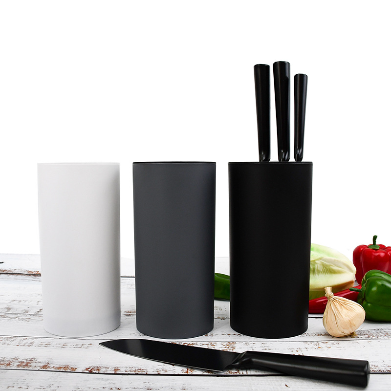 Portacuchillos de plástico para cocina, utensilios de cocina creativos y prácticos, portacuchillos multifuncional, estante de almacenamiento ajustable, estante para cuchillos de cocina, soporte para cuchillos y vajilla.