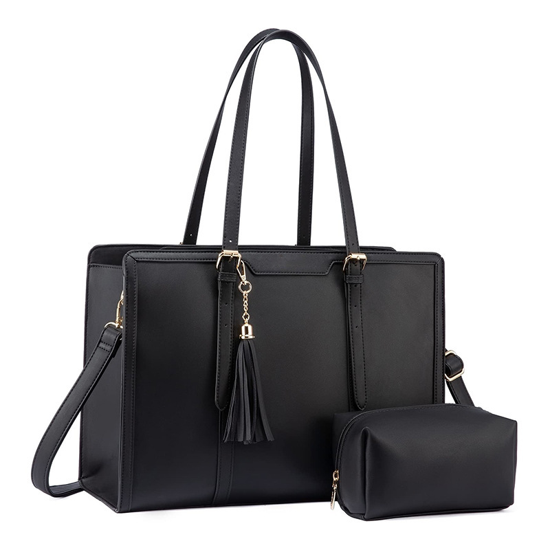 Amazon nuevo bolso de moda para mujer bolso de hombro para computadora portátil bolso de cuero para computadora con embrague,