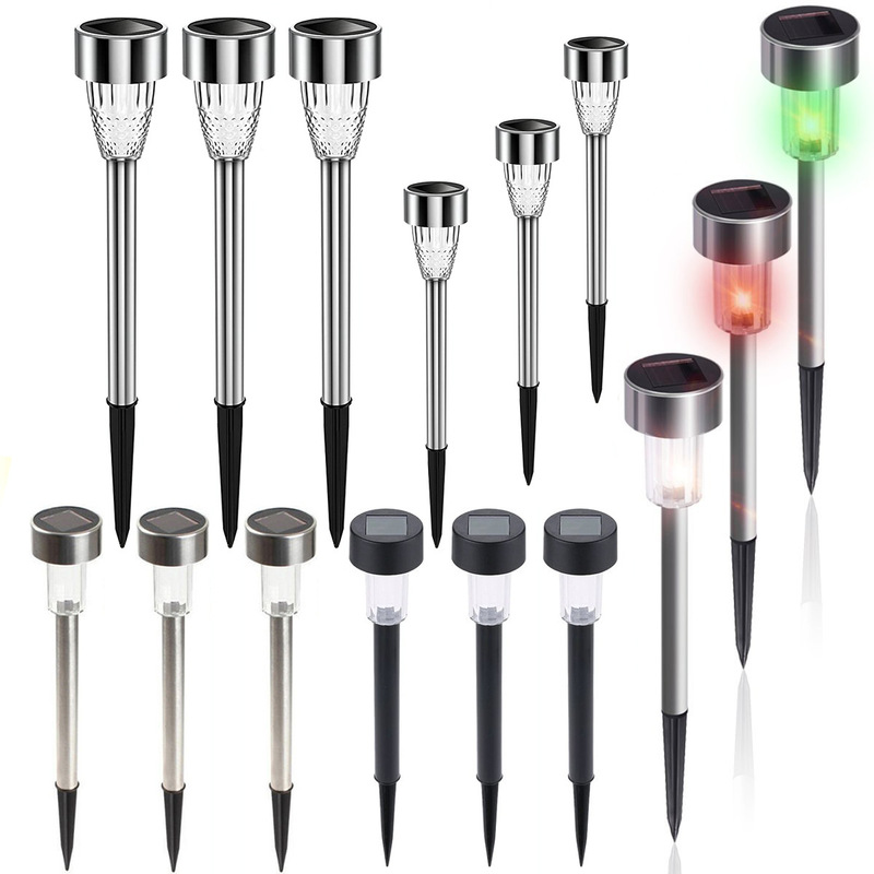 Stainless steel diamond solar lawn lamp floor lamp mini stainless steel lawn lamp cross-border factory supply