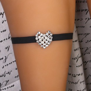 Simple love heart-shaped elastic leg chain women's pure desire cross-border fashion sexy body chain women's high-end chain