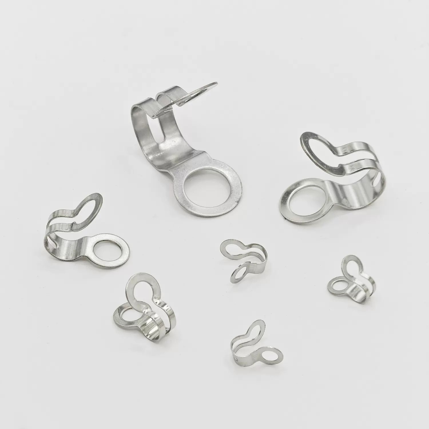 珠链扣 平扣 猪骨扣 吊牌链波珠链连接扣包扣 圆珠链双环扣铁骨扣