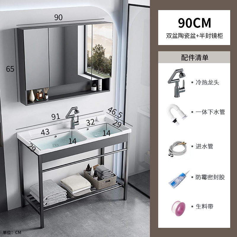 acero inoxidable doble lavabo cerámica un todo soporte lavabo profundizar lavabo lavabo lavabo lavabo