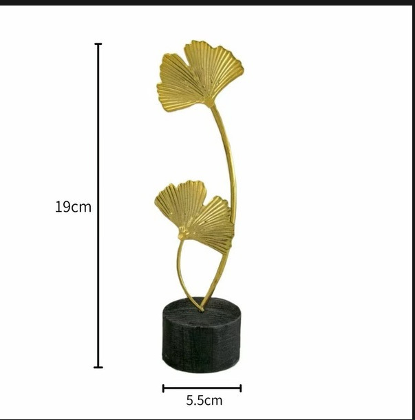 Ginkgo biloba ornamentos de hierro fundido nórdico creativo en el hogar sala de estar decoración de armario de vino de entrada artesanía de metal de lujo ligero image 45