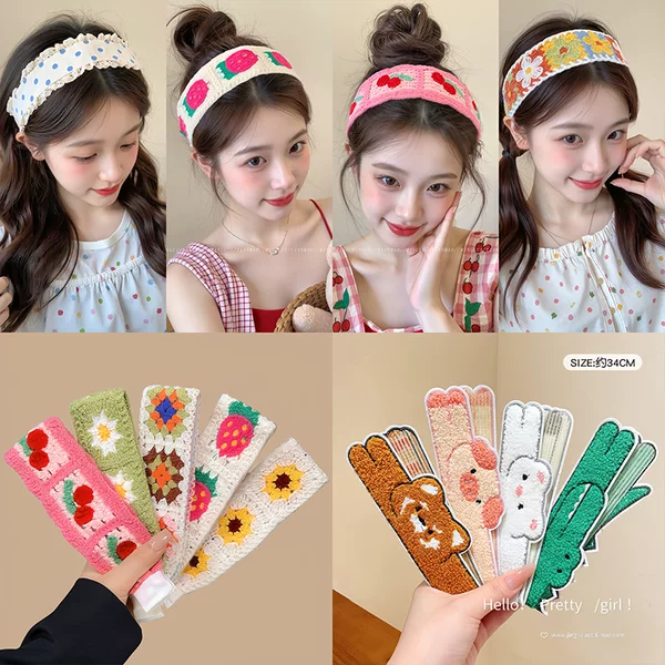 Cartoon bangs stickers for children, magic hair fixer that doesn't damage hair, magic hair clips for girls, hair accessories for tidying the back of the head