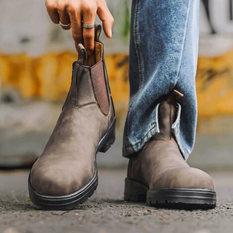 6585 Cross-Border Men's Shoes, New Autumn Leather Boots, Opp Zipper Bag Packaging, No Shoe Box (Youmei Ruijie Series)