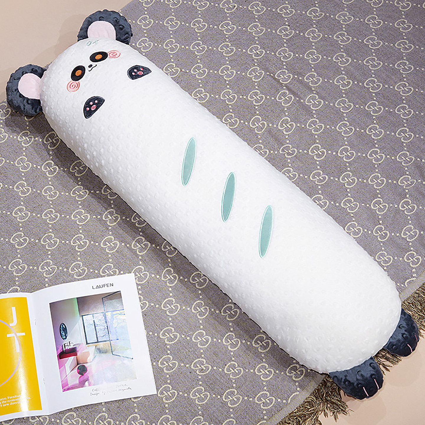 Cojín Largo Lateral para Dormir de Peluche para Dormitorio y Cama image 9
