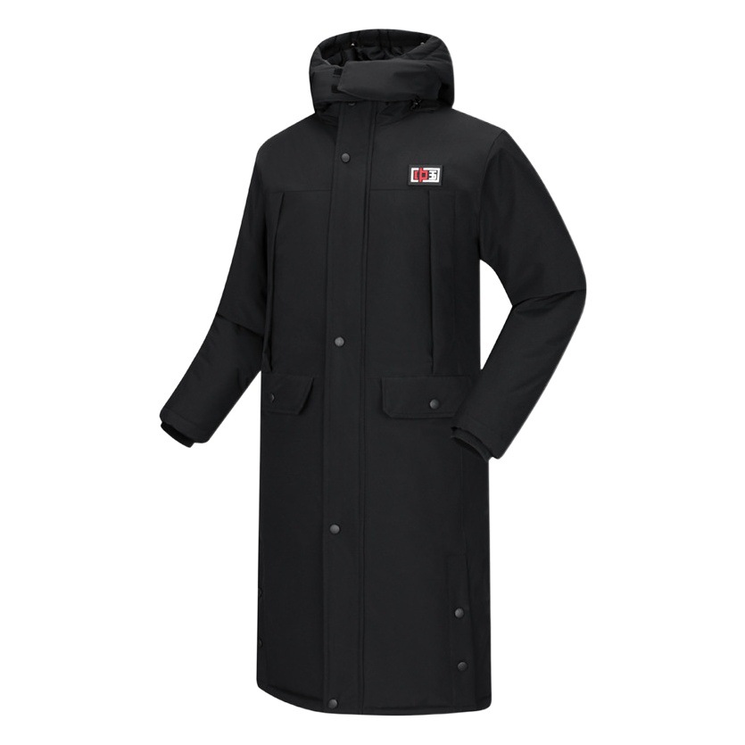 Long autumn and winter thickened cotton-padded jacket sports parent-child coat couple wear over the knee fleece-lined cotton-padded jacket cotton-padded jacket team uniform in stock