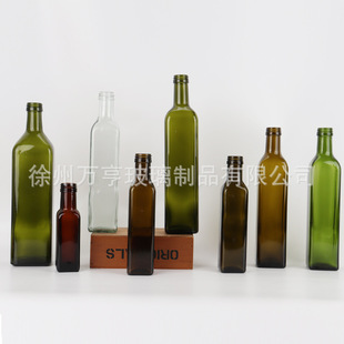 Factory olive oil bottle round 250ml square dark green glass hemp oil bottle 500ml brown walnut oil tea oil bottle
