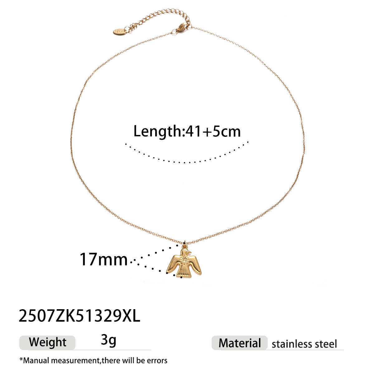 Collar de acero inoxidable TENA Europa y América de lujo ligero nicho de alto nivel collar de amor animal acero titanio no se desvanece joyería image 7