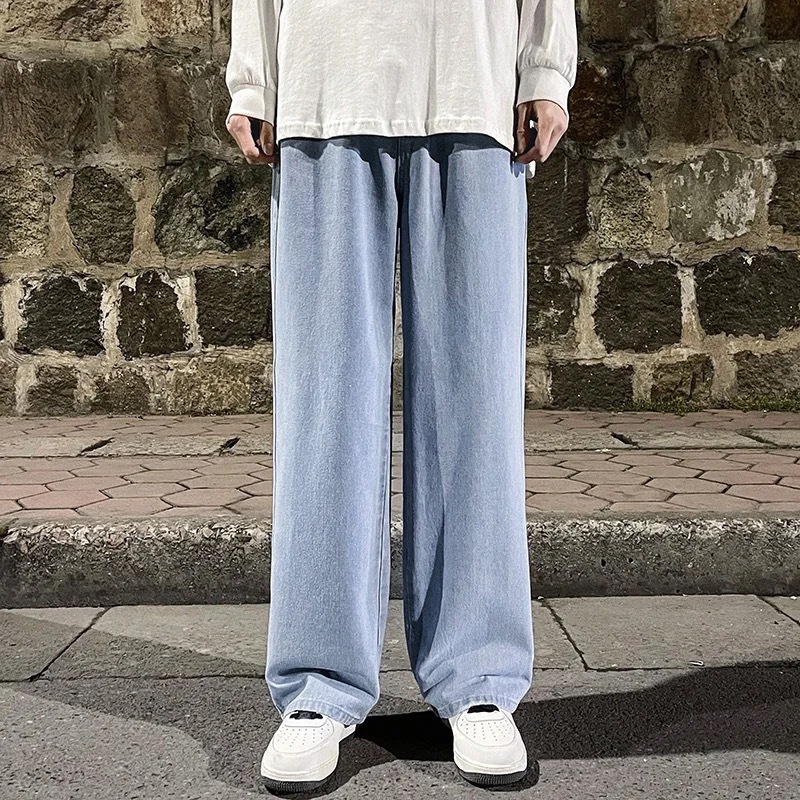Men's Clothing Men's Retro Style Loose Straight Leg Casual Jeans Trendy Style Summer For Formal & Casual For Men_mkmklike.com