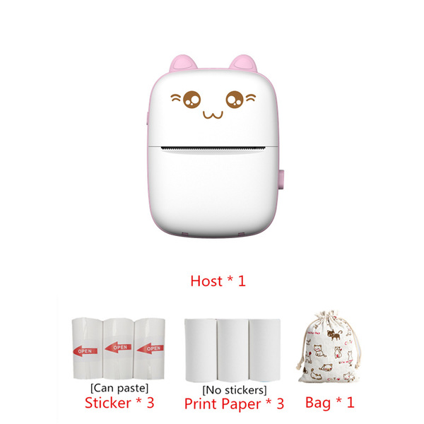 C9 pink+3 volumes of ten -year paper+3 rolls of non -dry glue+cloth bag