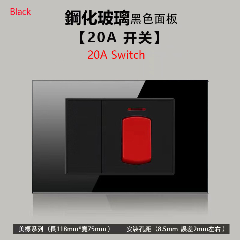 台湾118型美規タイ式ブラジル15a汎用三穴USBコンセント鍵スイッチledランプ強化ガラス|undefined