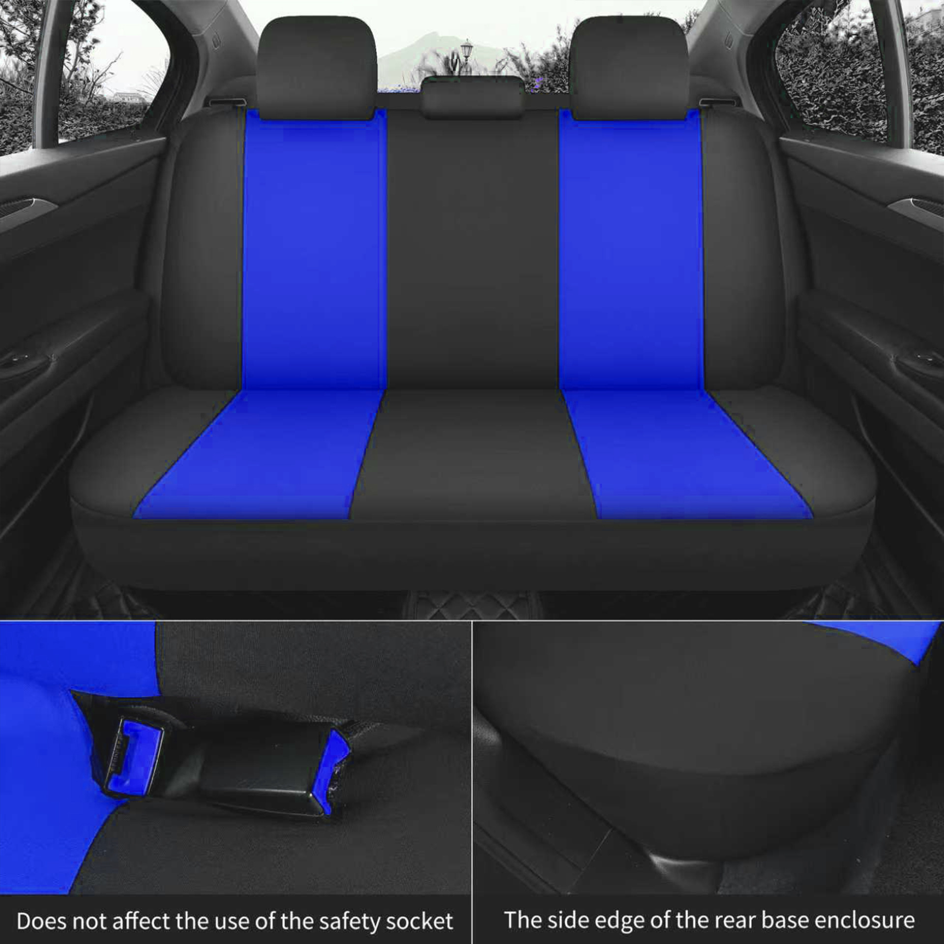 Cross-Border New Model Glacier Pattern Pressed Fabric Five-Seater Universal Car Seat Cover for All Seasons, Hot-Selling on Amazon Mexico