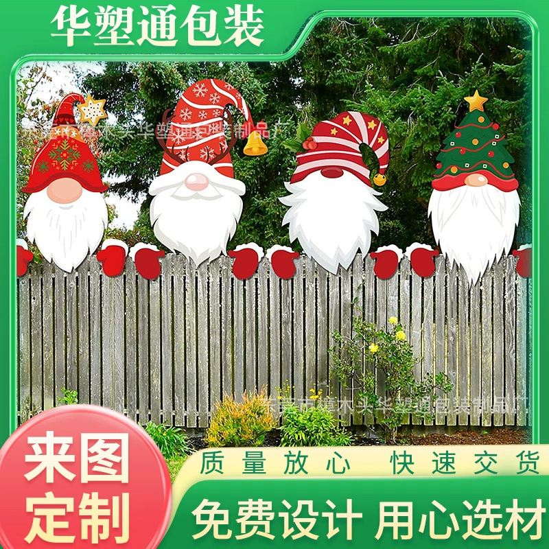Трансграничные в наличии Рождество Санта Peeper костюм забор украшения Peeper Санта голова