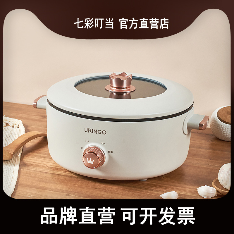 Colorful Jingle Electric Cooking Pot Multi-functional Electric Pot Dormitory Student All-in-One Pot Small Wok Electric Hot Pot Household