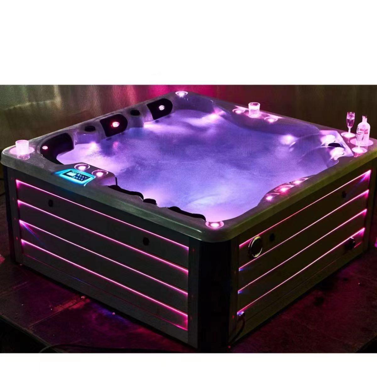 Hidromasaje acrílico al aire libre bañera de surf spa spa6 personas jacuzzi inteligente piscina de jardín