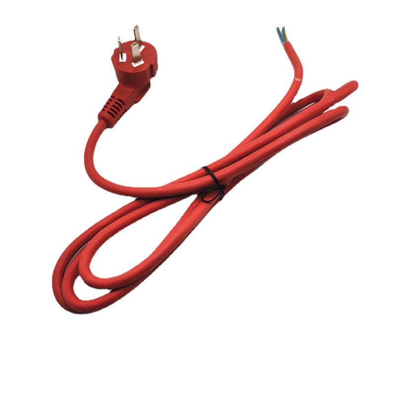 源头厂家供应橡胶电源线3*1²/1.5²辐照线中国三插16A插头线批发