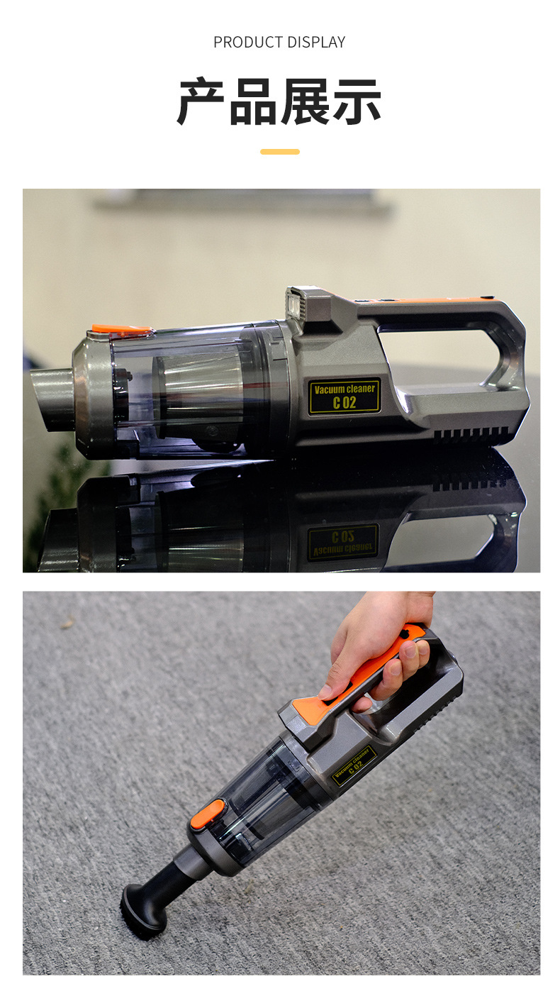 2026 New Model Car Vacuum Cleaner with Super Powerful Suction, Handheld Small Wireless Vacuum Cleaner for Car and Home Use