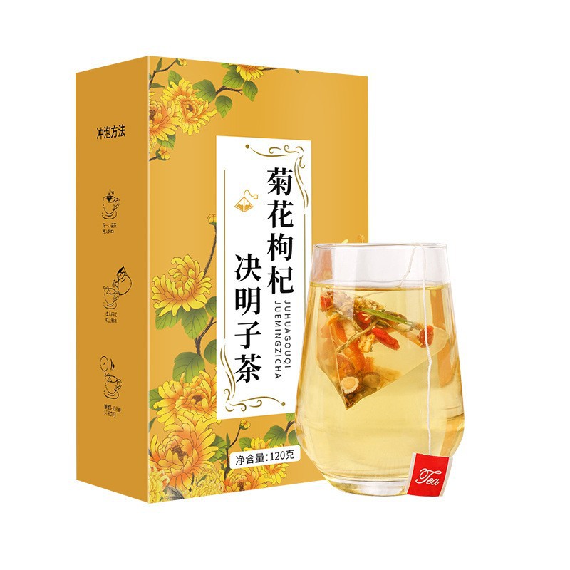 Wholesale Chrysanthemum, Wolfberry, Cassia Seed Tea, Honeysuckle Triangle Tea Bags, Genuine Licorice Health Tea, Dropshipping