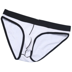 New Men's Tri-Color Briefs with High-Elastic Low-Waist U-Shape Slim Edge High-Crotch Sexy Revealing Cross-Over Cross-Border Wholesale